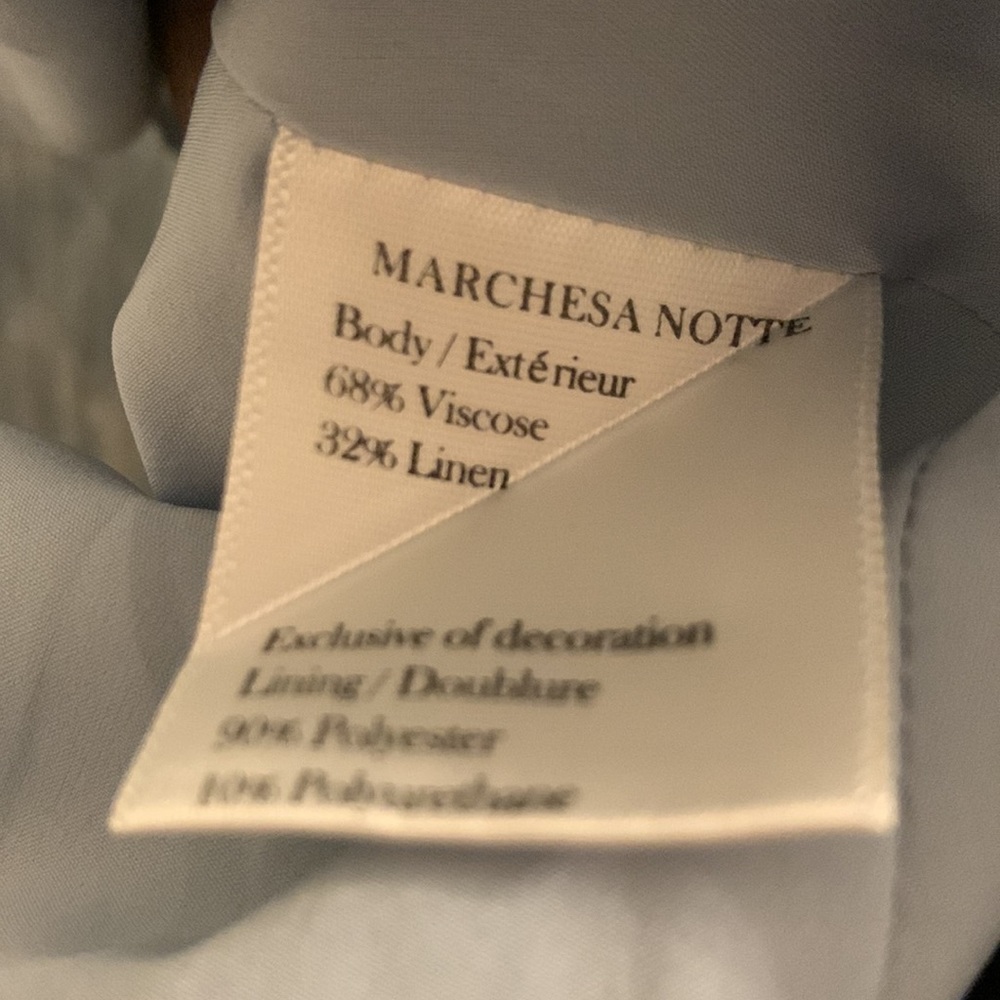 Marchesa Notte Short Puff Sleeve Dress - Picture 9 of 10